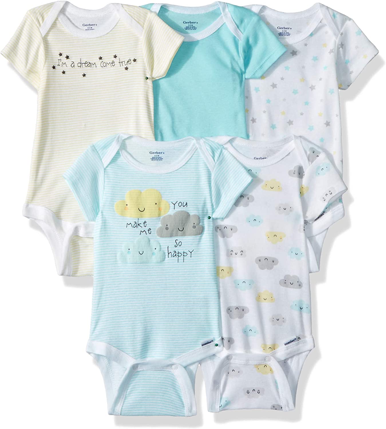 230816074640397_1 Gerber Baby Boys' 5-Pack Short-Sleeve Onesies - Image 1